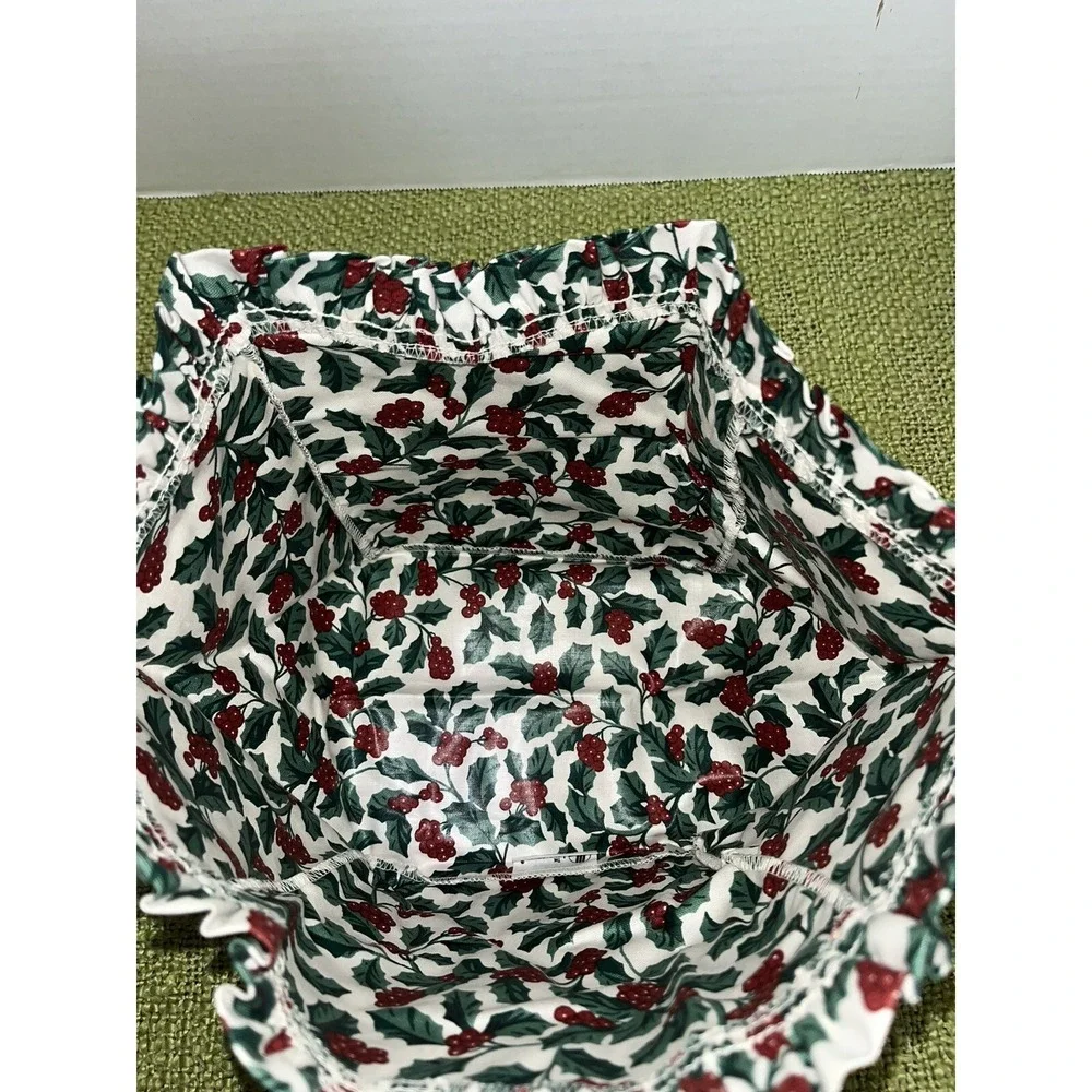 Longaberger Basket liner  1995 CHRISTMAS CRANBERRY Holly